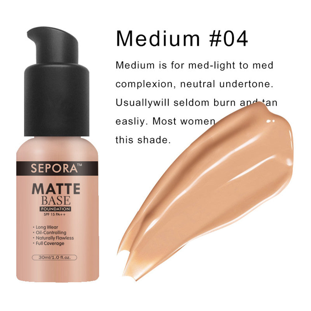 Natural Concealer Matte Liquid Control Foundation Cream