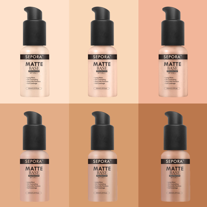 Natural Concealer Matte Liquid Control Foundation Cream