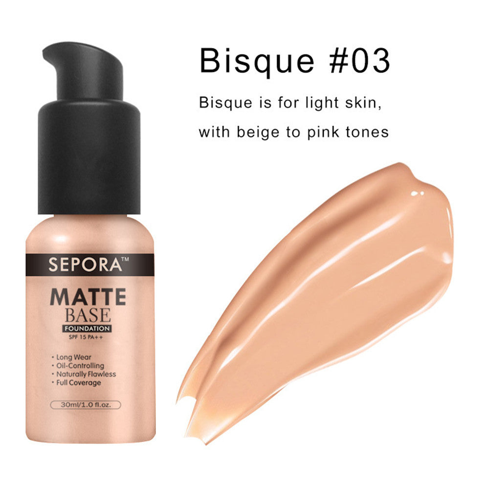 Natural Concealer Matte Liquid Control Foundation Cream