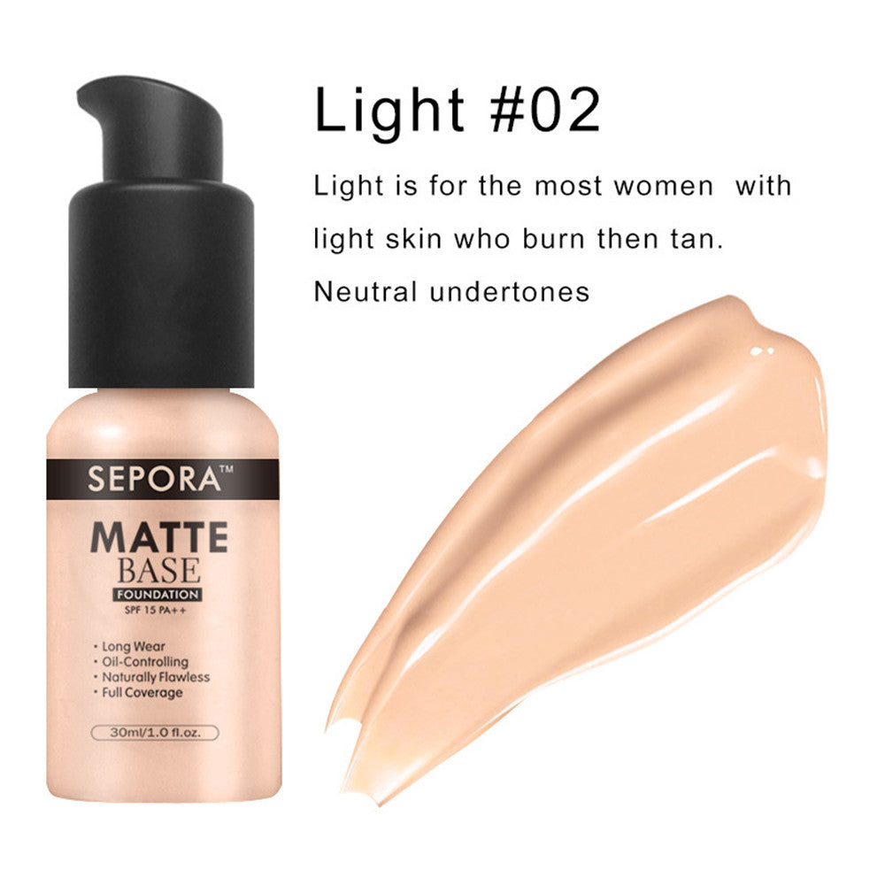 Natural Concealer Matte Liquid Control Foundation Cream