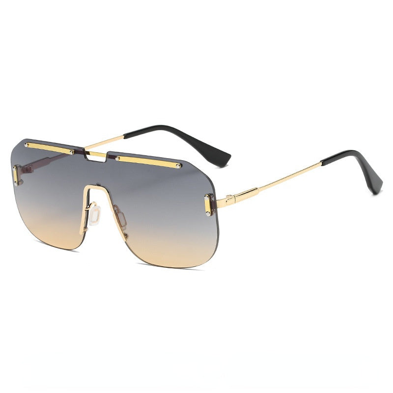 Fashion Rimless Square Sunglasses Women Glasses Retro Sunglass Men Windproof Eyewear UV400 Sun Glass Gradient Shades