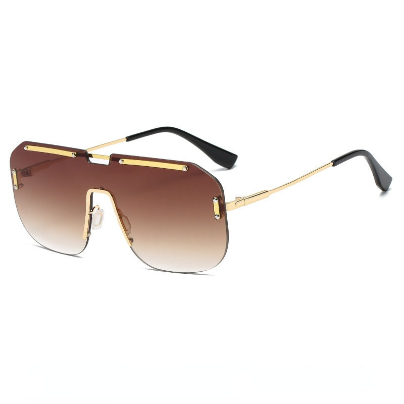 Fashion Rimless Square Sunglasses Women Glasses Retro Sunglass Men Windproof Eyewear UV400 Sun Glass Gradient Shades