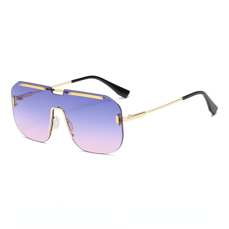 Fashion Rimless Square Sunglasses Women Glasses Retro Sunglass Men Windproof Eyewear UV400 Sun Glass Gradient Shades
