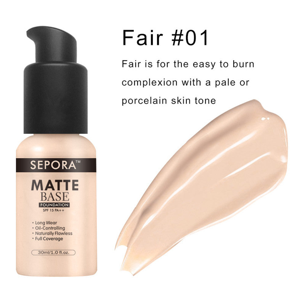 Natural Concealer Matte Liquid Control Foundation Cream