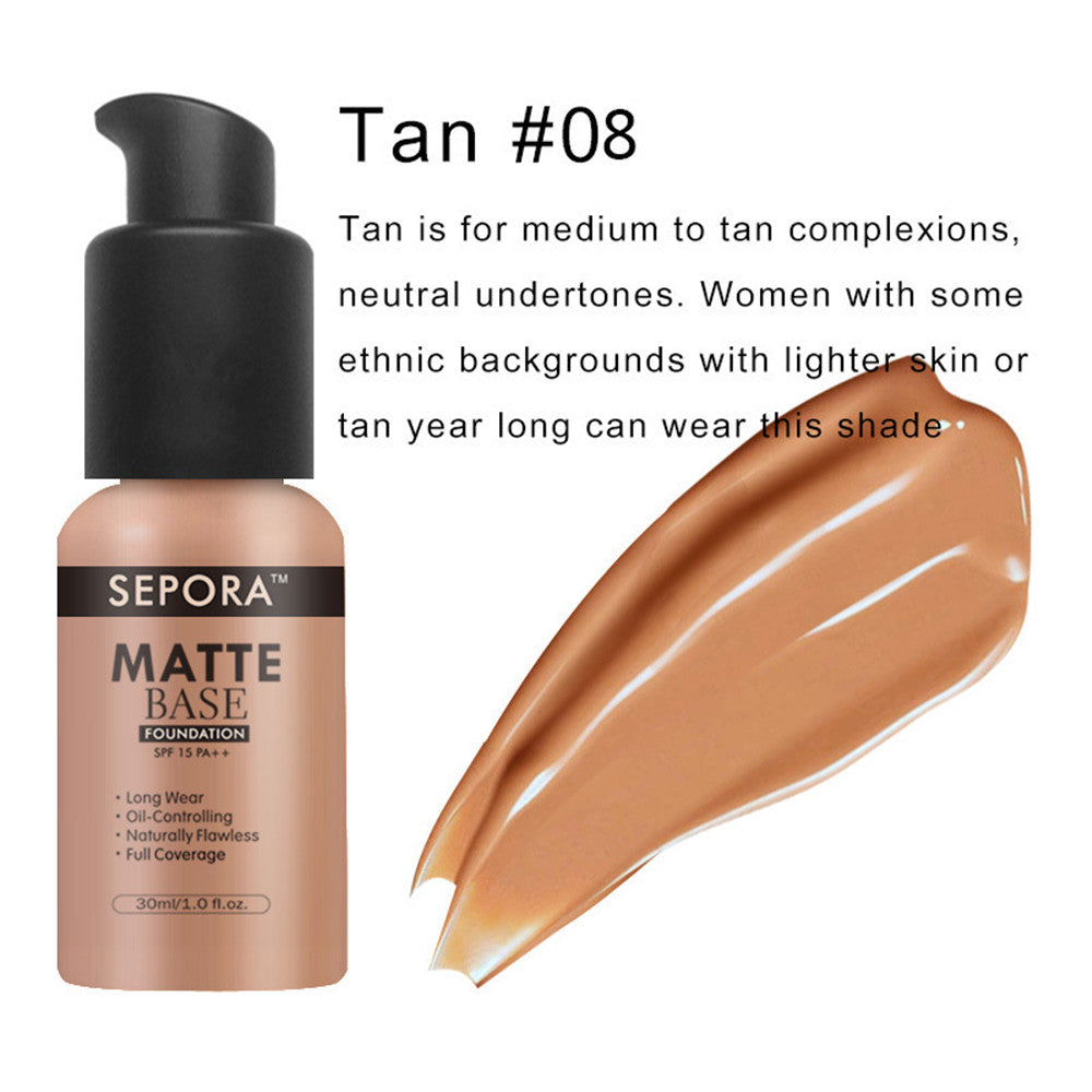 Natural Concealer Matte Liquid Control Foundation Cream