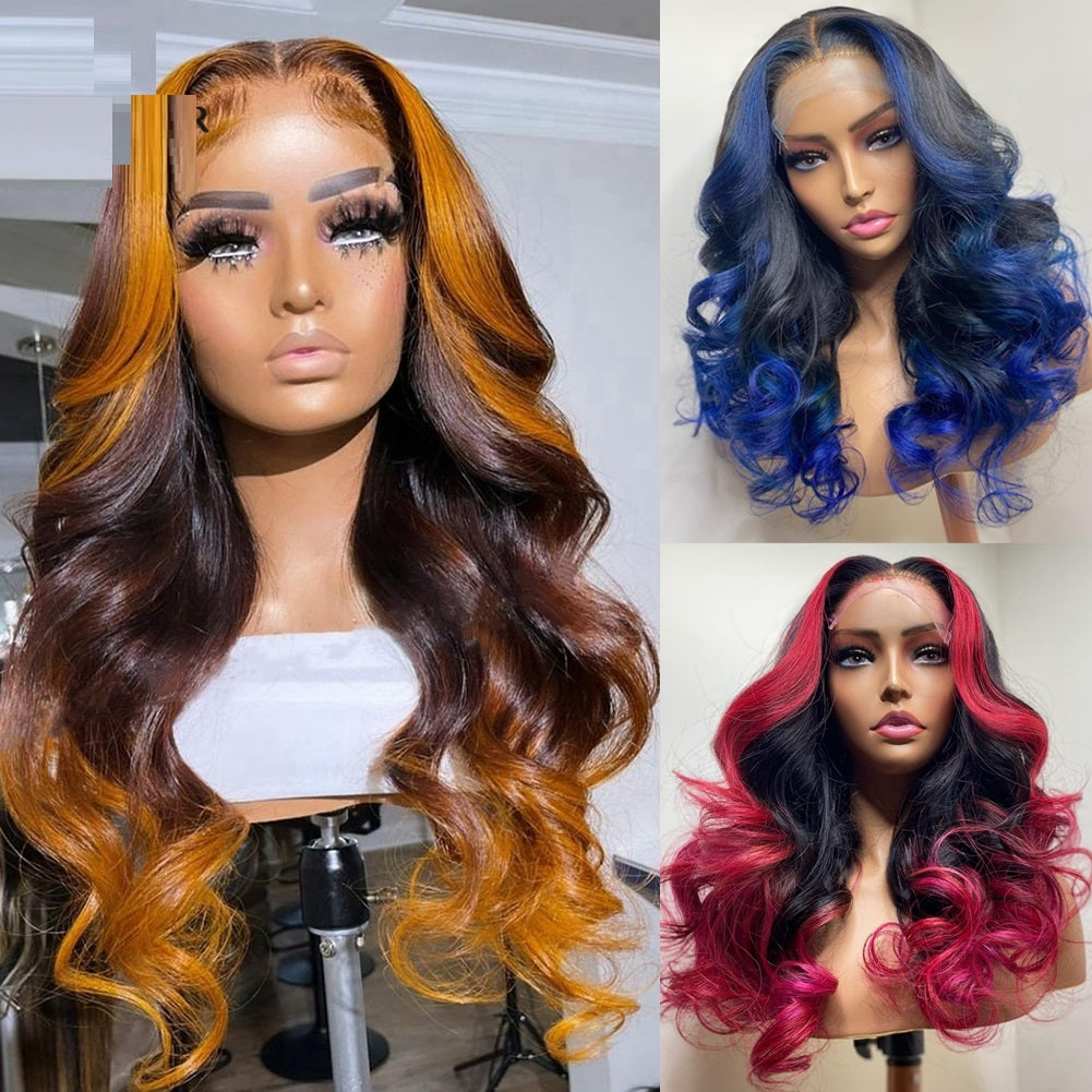 Fabulous Multi Color Curly Lace Front Wig