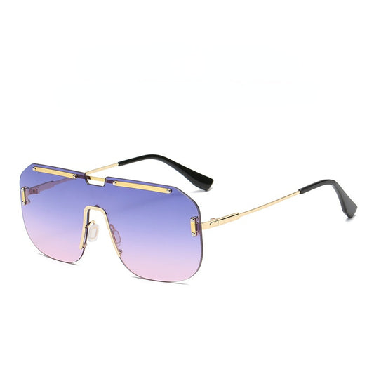 Fashion Rimless Square Sunglasses Women Glasses Retro Sunglass Men Windproof Eyewear UV400 Sun Glass Gradient Shades