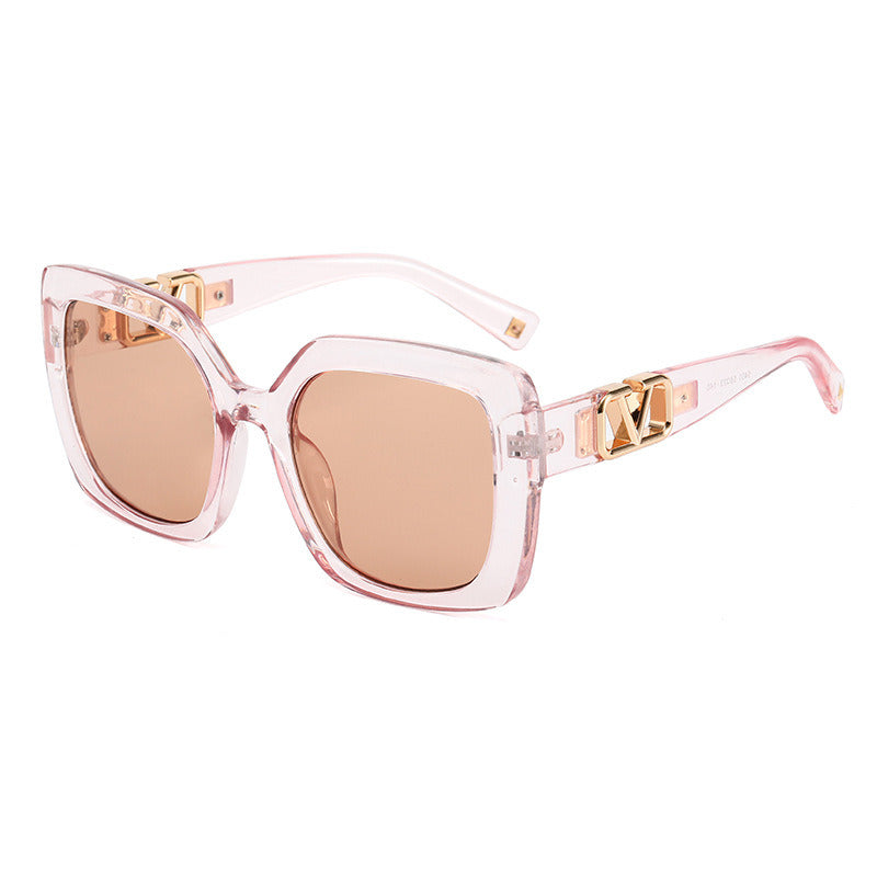 Women's Square Frame Versatile Gradient Sunglasses