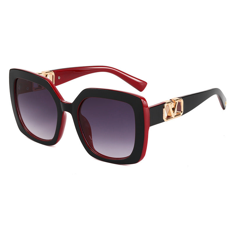 Women's Square Frame Versatile Gradient Sunglasses